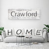 Family Name Sign - Rustic White - Canvas Vows