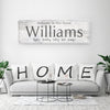 Family Name Sign - Rustic White - Canvas Vows