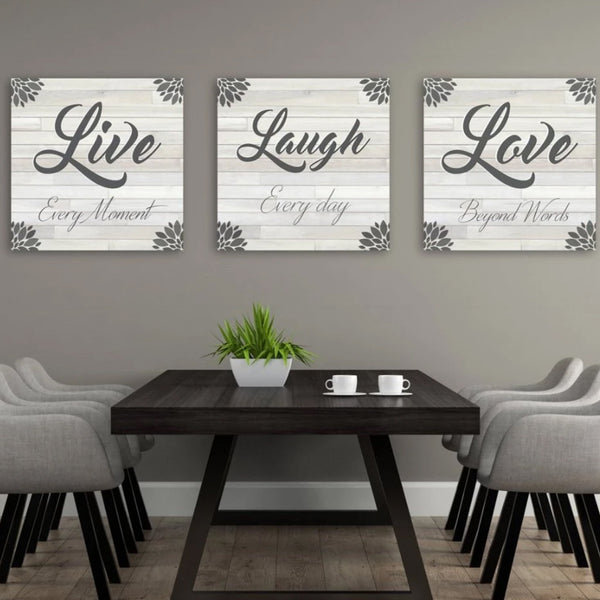 Live Laugh Love Wall Decor Print