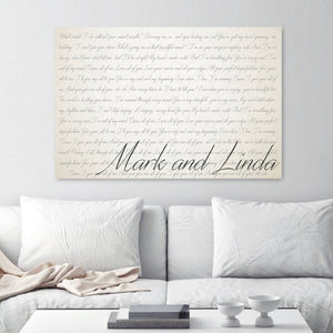 Ivory Anniversary Gift | Canvas Vows