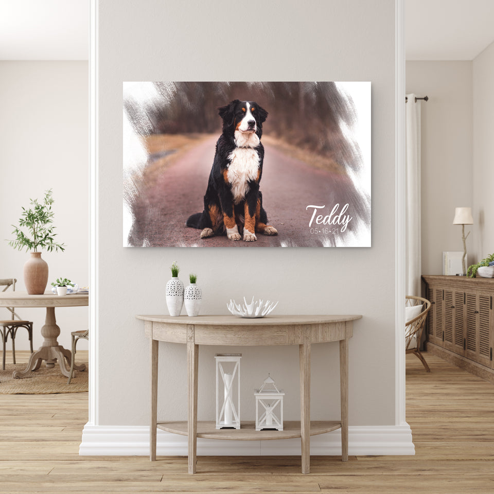 Custom Portrait Pet Memorial Dog Frame Pet Loss Gift Dog Christmas