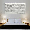 First Dance Lyrics On Canvas - A Custom Made Canvas With Your Wedding Song - Canvas Vows