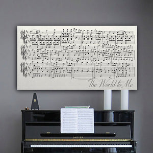 First Dance Lyrics On Canvas - A Custom Made Canvas With Your Wedding Song - Canvas Vows