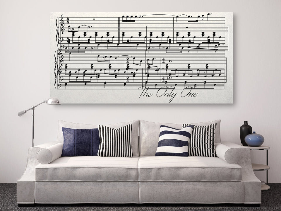 Sheet Music On Canvas - A Custom Made Canvas With Your Song