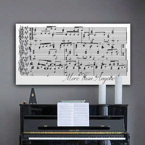 Sheet Music On Canvas - A Custom Made Canvas With Your Song - Canvas Vows