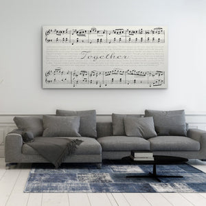 Framed Song Lyrics And Sheet Music Custom Canvas - Canvas Vows