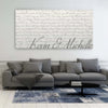 First Dance Song Canvas - A Design Covering The Entire Canvas With Lyrics - Canvas Vows