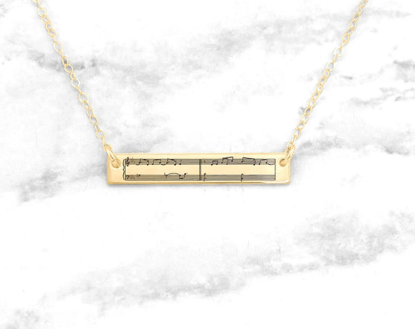 Sheet Music Necklace