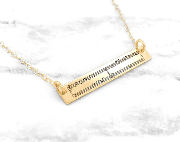 Sheet Music Necklace