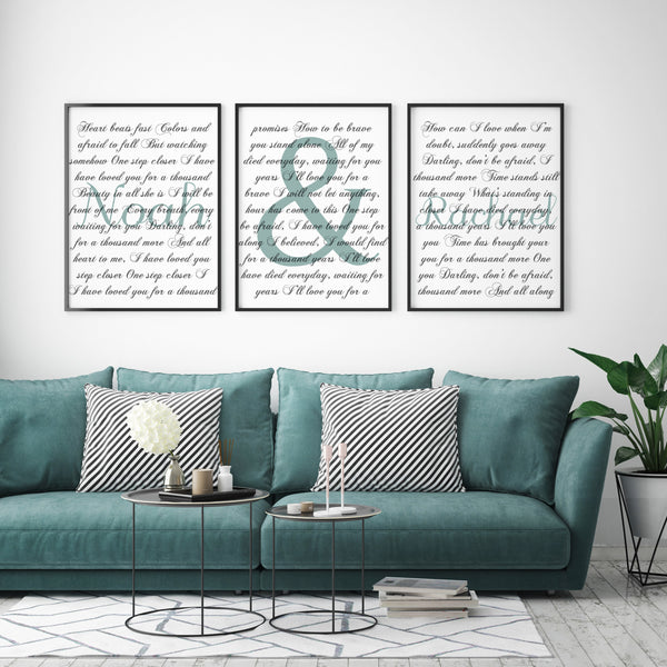 Triptych Song Lyrics Canvas - Canvas Vows
