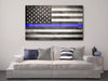 Thin Blue Line Flag - Personalized Canvas - Canvas Vows