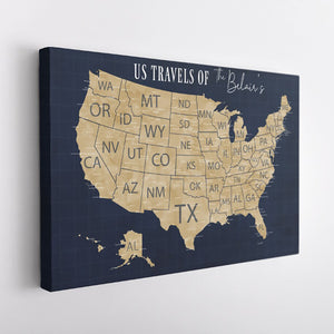 Us Custom Push Pin map