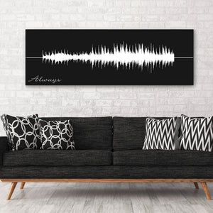 Sound Wave Canvas - A Personalized Design Using Your Voice On Canvas - Canvas Vows