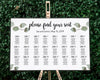 White Floral Wedding Seating Chart